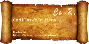 Császár Rita névjegykártya